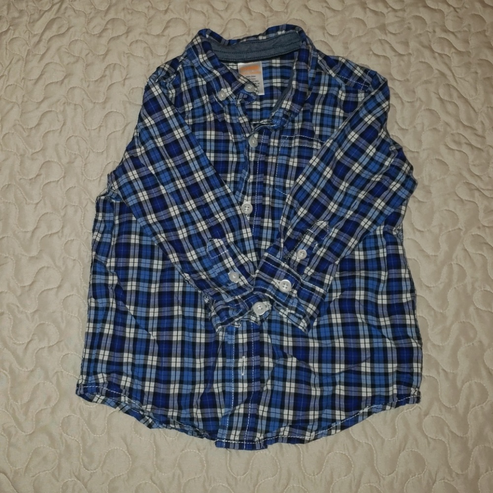 Boy plaid button down